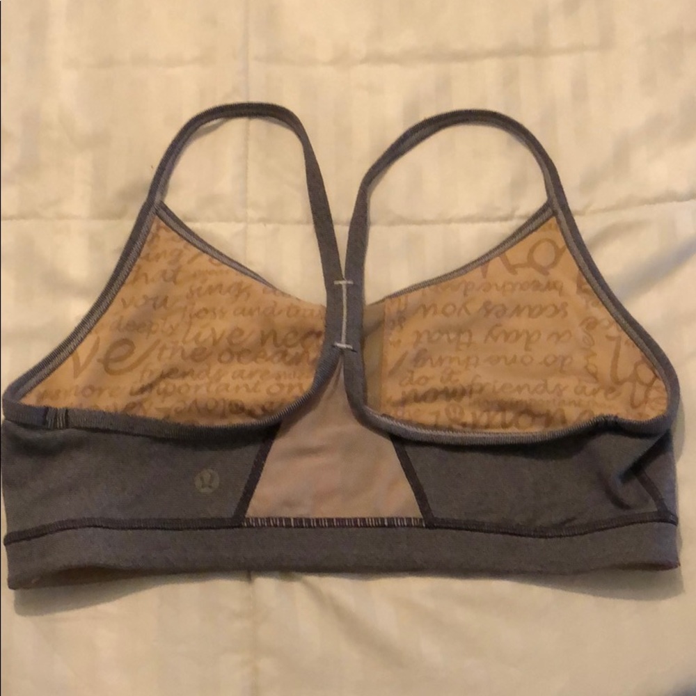 Lululemon Athletica Pinstriped Sports Bra